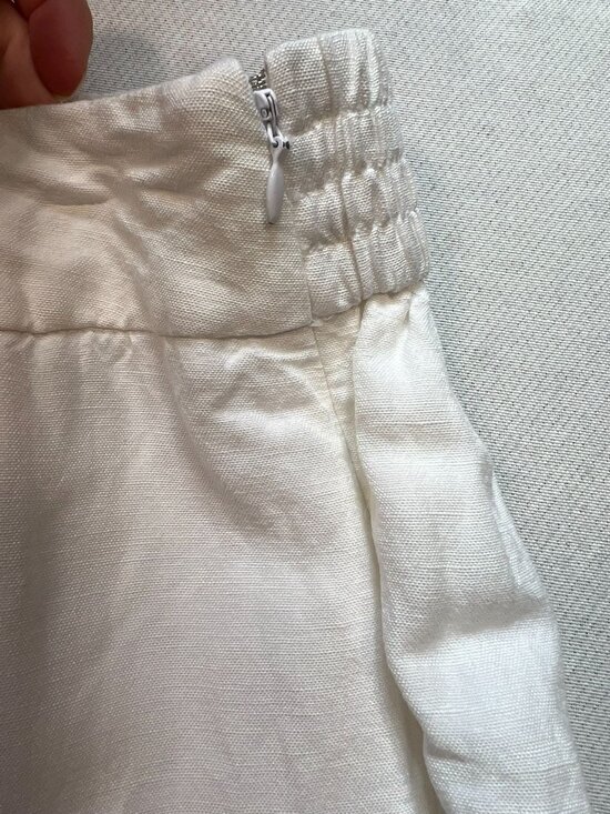 Lane Bryant Women's Linen Blend Wide-Leg Trousers Side Zip Size 14/16 White - Picture 8 of 11